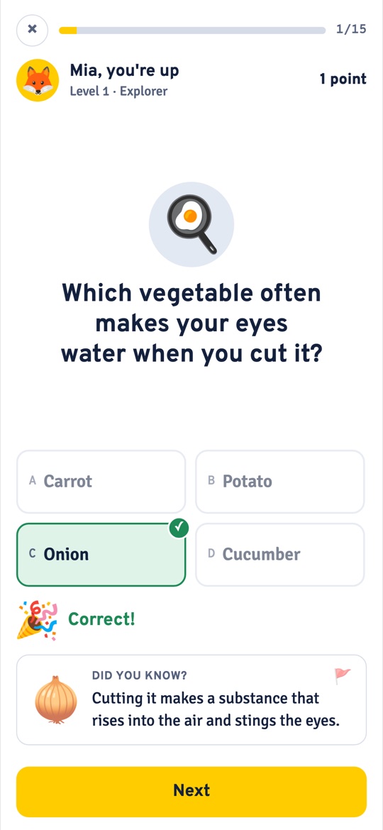 The "Did you know?" after the answer